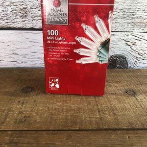 100 Christmas holiday clear lights new string